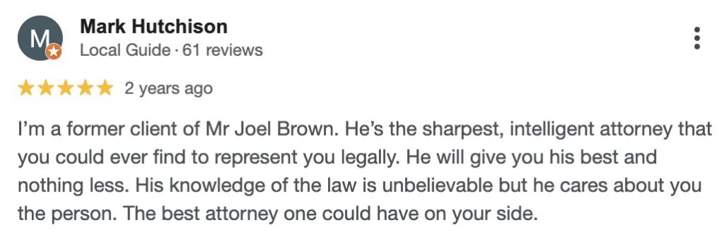 Peoria Assault Injury Client Review