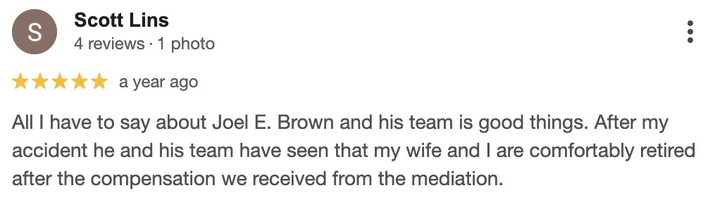 Peoria Pedestrian Accident Client Review